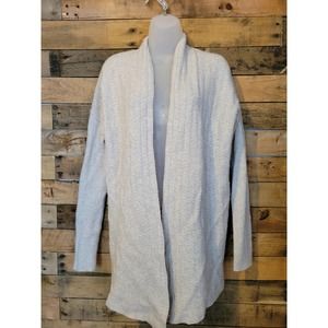 SALE-Gap brand women's textured light heather gray open cardigan sweater size S